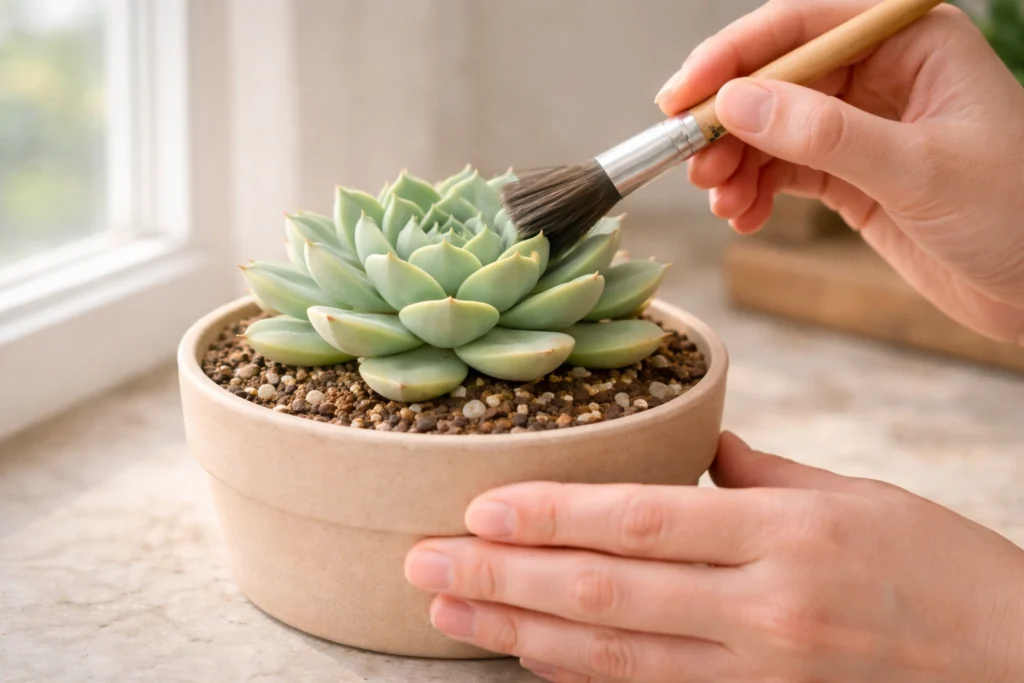 como limpar suculentas