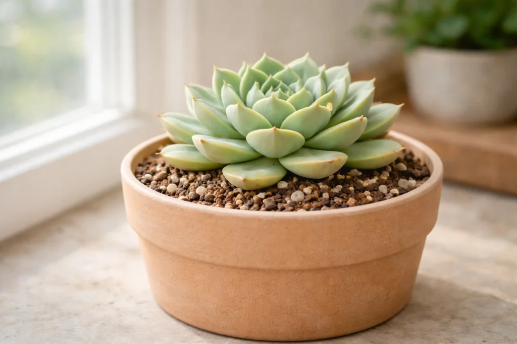 suculenta parou de crescer