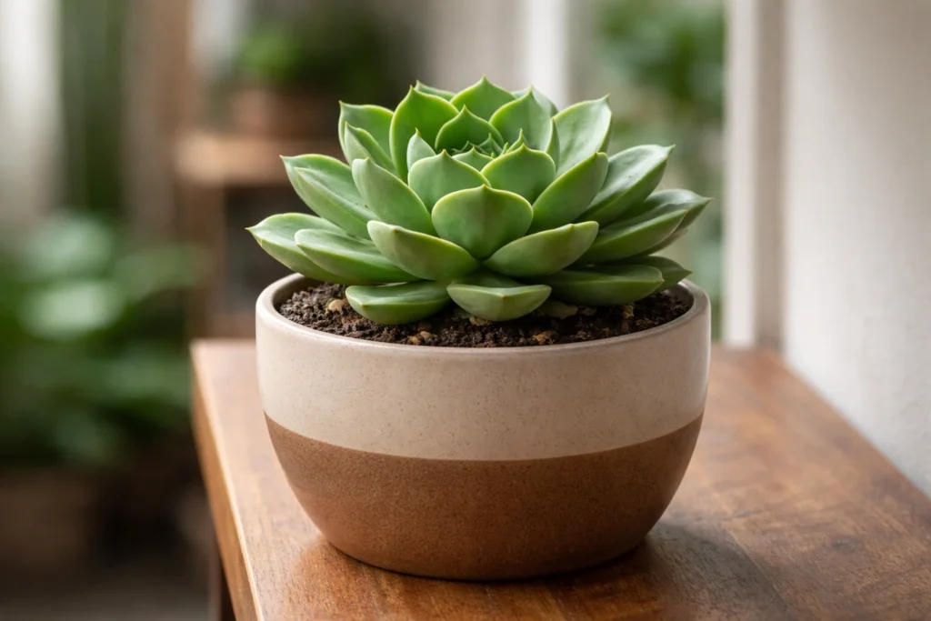 suculentas em ambientes úmidos