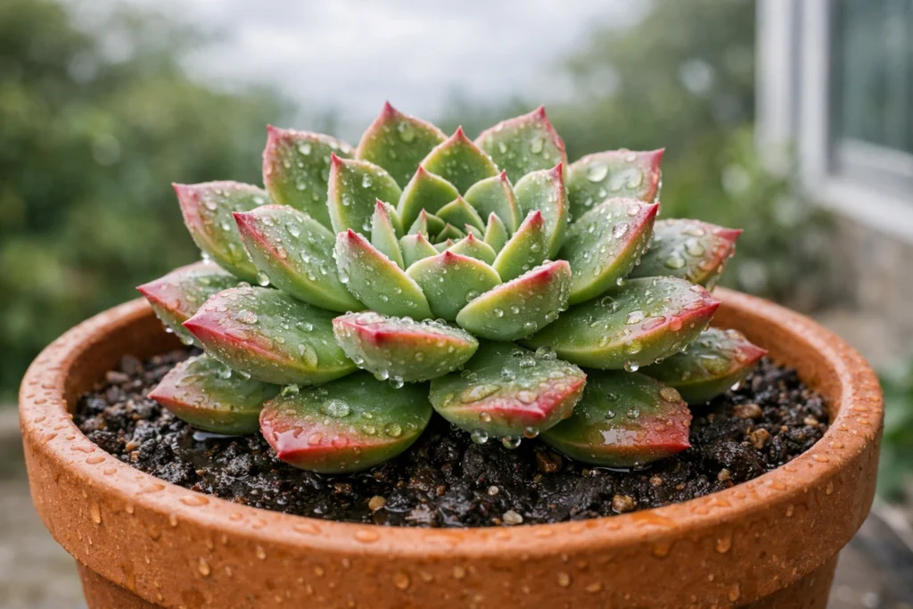 suculentas após chuva