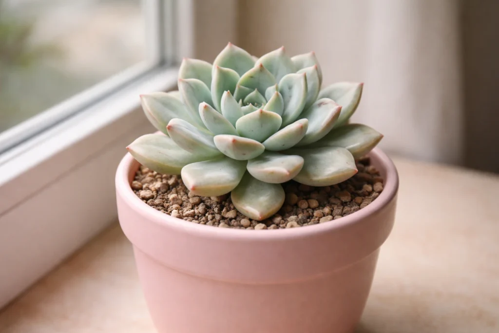 suculenta perdendo a cor